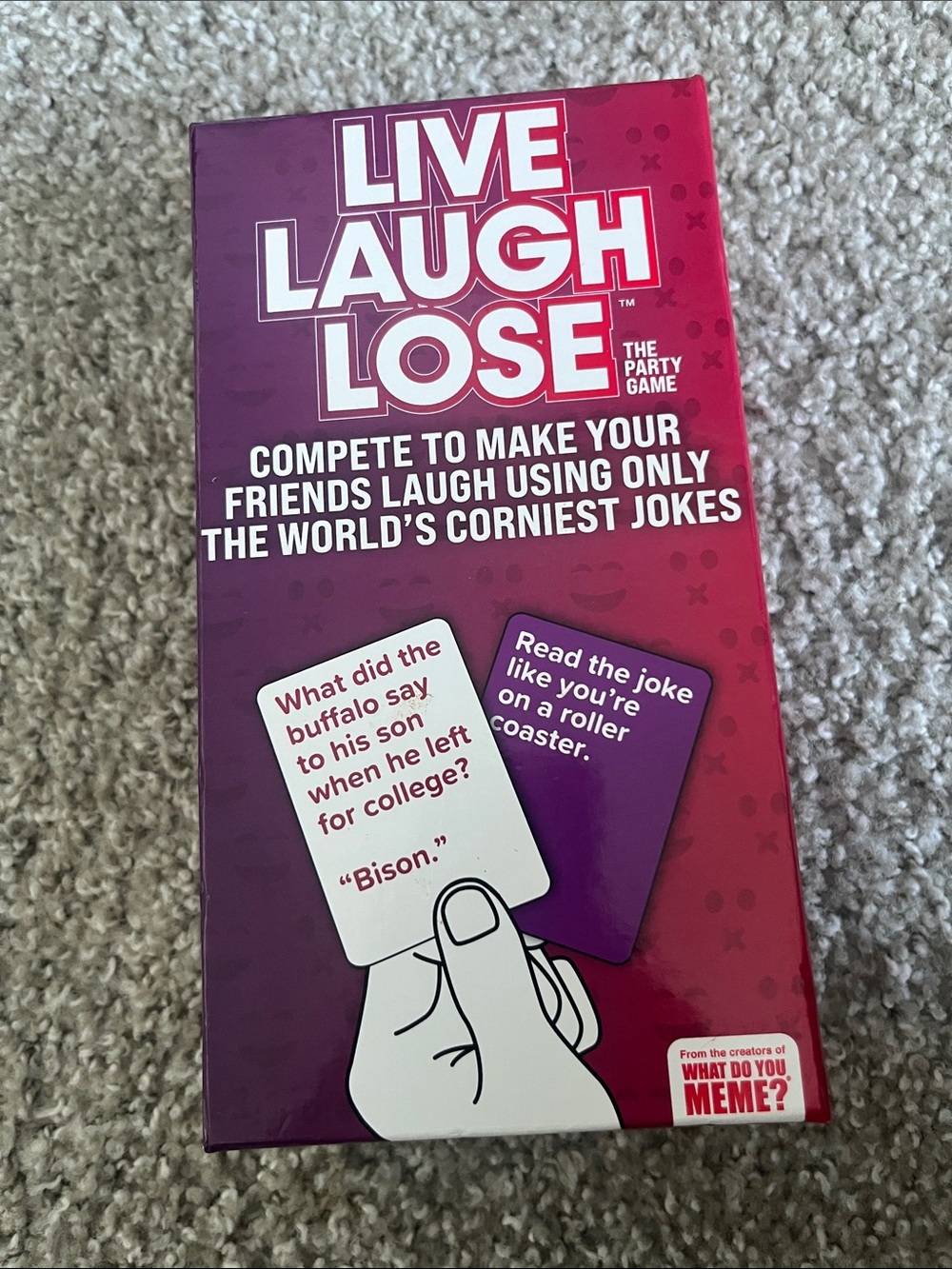 Live Laugh Lose Party Game — Pink/Purple
